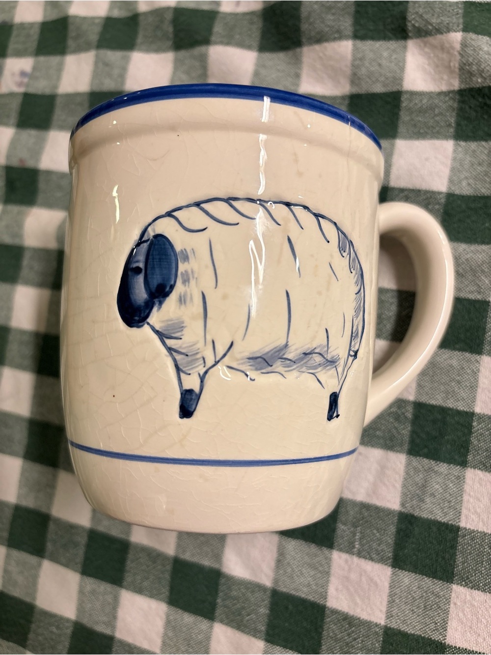 Blue Sheep Ceramic Mug by HausenWare